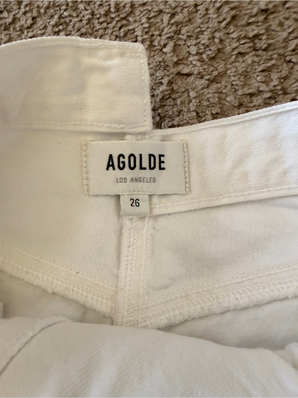 AGOLDE white denim shorts - Picture 8 of 10